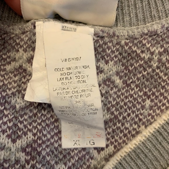 Northern reflections sweater vest vintage winter trees deer - Picture 7 of 7